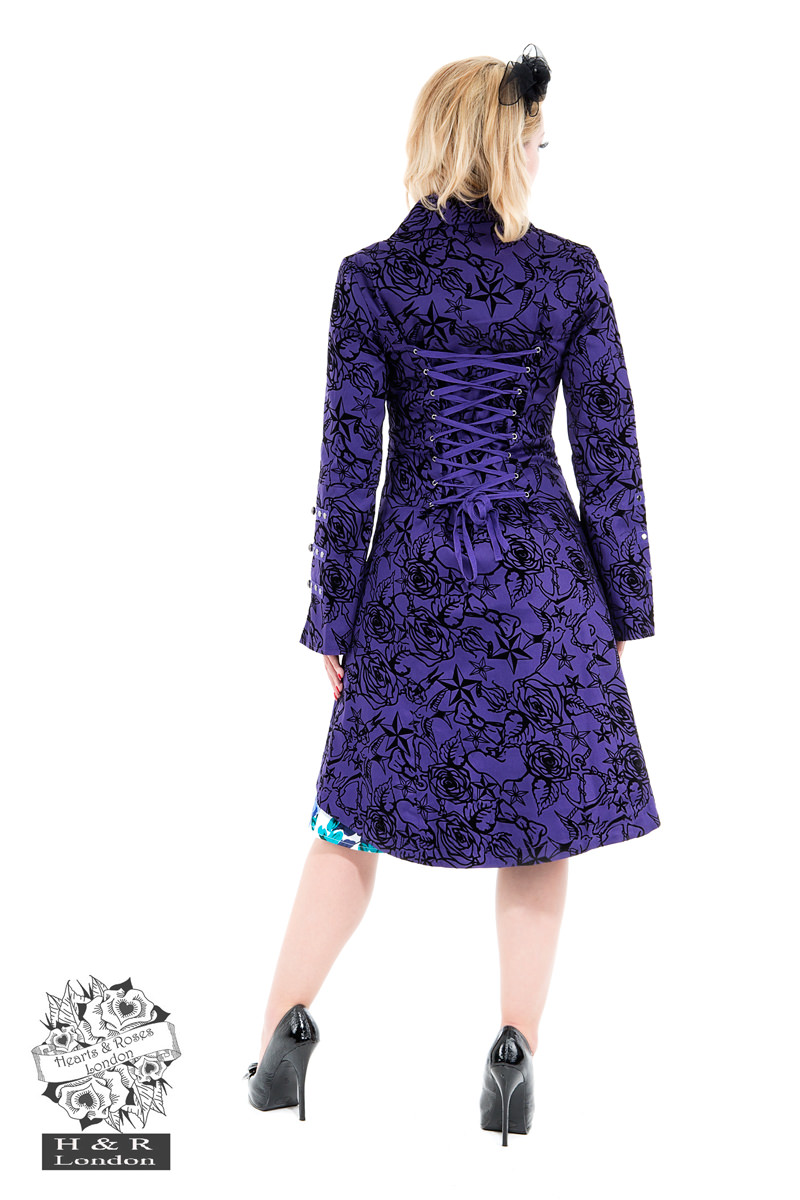 Purple Flocked Tattoo Coat